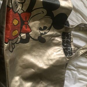 Large sliver Mickey Mouse tote bag